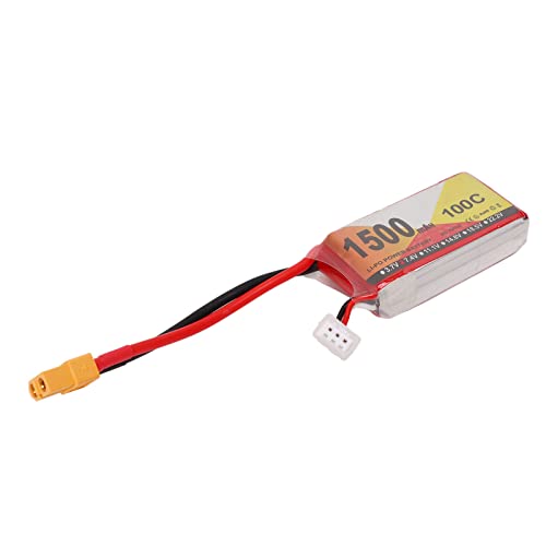 Airshi 100C LiPo-Akku, Sicher, 1500 MAh, 2S RC-Auto-LiPo-Akku, Hohe Entladerate, XT60-Stecker, für den Außenbereich von Airshi