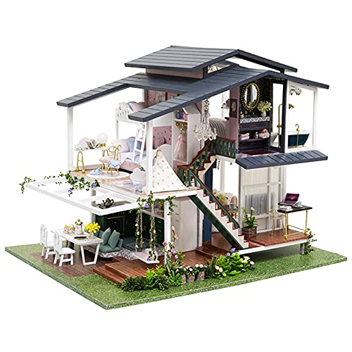 Miniatur-Puppenhaus, Minipuppenhaus im Maßstab 1:24 für Kinder und Erwachsene Zum Verschenken für Home Collection von Airshi