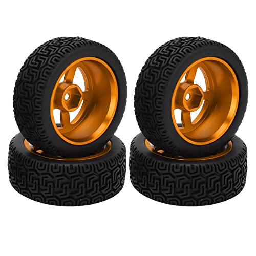 RC-Car-Reifen, Gute Dämpfung, 4-teiliges Drift-Rad-Set mit Besserem Grip. Schönes Design Als Ersatz (Gold) von Airshi