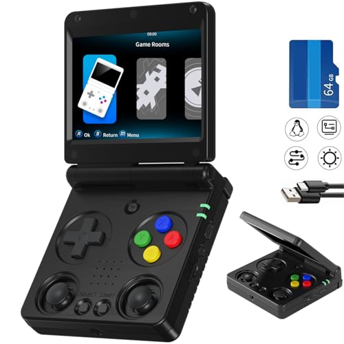 Airuidas RG34XXSP Retro Gaming Console Retro Handheld Game Console 3.4 "IPS Screen with Linux System 3300mAh Battery with WiFi/Bluetooth 64GB von Airuidas