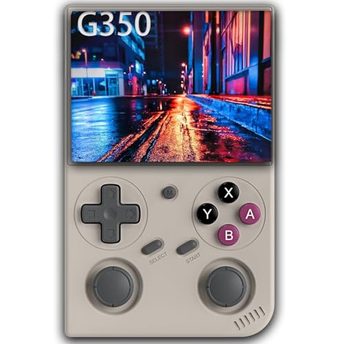 G350 Retro Handheld Game Console 3.5 Inch IPS Screen 640 x 480 Linux System with a 64G Card Pre-Installed 4371 Games Supports HDMI and TV Output 3200mAh Battery von Airuidas