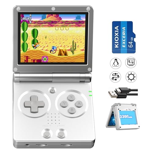 RG35XXSP Flip Retro Handheld Spielekonsole, 3,5 Zoll IPS Bildschirm Linux System mit 64G Karte vorinstalliert 5532 Spiele, Clamshell Spielekonsolen Unterstützt 5G WiFi Bluetooth HDMI von Airuidas