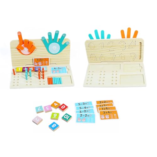 AisAisle Holz-Zählbrett Mit Fingern Und Stäbchen Und Zahlennachzeichnung Für Kleinkinder 3-5 Jahre, Bunte Zahlenblöcke, Pädagogisches Mathe-Spielzeug Für Jungen Und Mädchen Im Vorschulalter AisAisle Holz-Zählbrett Mit Fingern Und Stäbchen Und Zahlennachzeichnung Für Kleinkinder 3-5 Jahre, Bunte Zahlenblöcke, Pädagogisches Mathe-Spielzeug Für Jungen Und Mädchen Im Vorschulalter von AisAisle