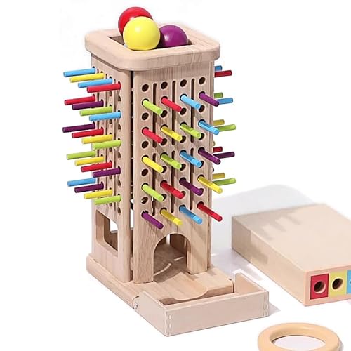 AisAisle Holzspiel Ball Drop Und Stäbchenspiel Für Kinder Ab 3 Jahren, Feinmotorikspiel, Lernspiel Mit Würfel, Pädagogisches Brettspiel Für Jungen Und Mädchen AisAisle Holzspiel Ball Drop Und Stäbchenspiel Für Kinder Ab 3 Jahren, Feinmotorikspiel, Lernspiel Mit Würfel, Pädagogisches Brettspiel Für Jungen Und Mädchen von AisAisle