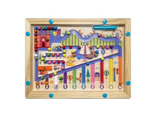 AisAisle Magnetisches Farb- und Zahlenlabyrinth für Kleinkinder, Lernspiel zum Farben- und Zählenlernen für Kinder ab 3, 4, 5 Jahren AisAisle Magnetisches Farb- und Zahlenlabyrinth für Kleinkinder, Lernspiel zum Farben- und Zählenlernen für Kinder ab 3, 4, 5 Jahren von AisAisle