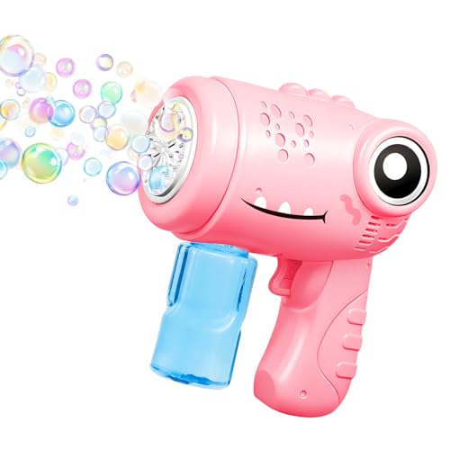 Aischens Seifenblasenpistole Kinder, Dinosaurier Seifenblasenpistole mit Seifenblasenlösung, Seifenblasenmaschine Spielzeug für Jungen und Mädchen, Blasenspielzeug Geschenk für Geburtstag (Rosa) Aischens Seifenblasenpistole Kinder, Dinosaurier Seifenblasenpistole mit Seifenblasenlösung, Seifenblasenmaschine Spielzeug für Jungen und Mädchen, Blasenspielzeug Geschenk für Geburtstag (Rosa) von Aischens