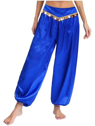 Aislor Arabische Hose Damen Bauchtanz Kostüm Halloween Harem Hosen Tanzhose Indien Arabischer Tanz Stammeshose Festival Outfit Karnevalskostüm Königsblau XL Aislor Arabische Hose Damen Bauchtanz Kostüm Halloween Harem Hosen Tanzhose Indien Arabischer Tanz Stammeshose Festival Outfit Karnevalskostüm Königsblau XL von Aislor