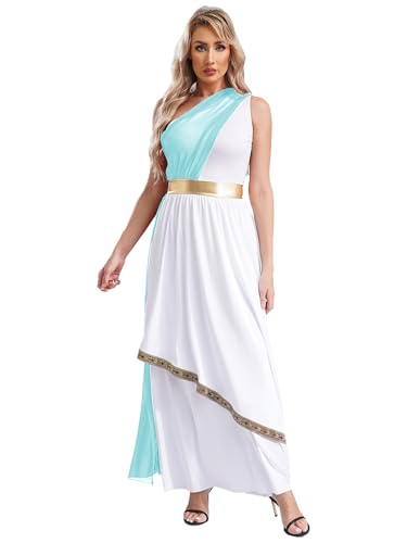 Aislor Damen Griechische Göttin Kostüm Römische Kriegerin Kostüm Ein Shulter Antike Toga Kleid Göttinnen Kostüm Halloween Karneval Fasching Kostüm Hellblau M Aislor Damen Griechische Göttin Kostüm Römische Kriegerin Kostüm Ein Shulter Antike Toga Kleid Göttinnen Kostüm Halloween Karneval Fasching Kostüm Hellblau M von Aislor