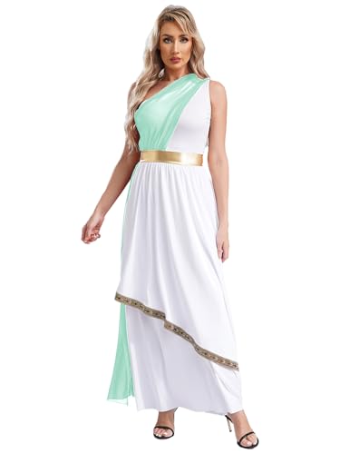 Aislor Damen Griechische Göttin Kostüm Römische Kriegerin Kostüm Ein Shulter Antike Toga Kleid Göttinnen Kostüm Halloween Karneval Fasching Kostüm Minzgrün S Aislor Damen Griechische Göttin Kostüm Römische Kriegerin Kostüm Ein Shulter Antike Toga Kleid Göttinnen Kostüm Halloween Karneval Fasching Kostüm Minzgrün S von Aislor