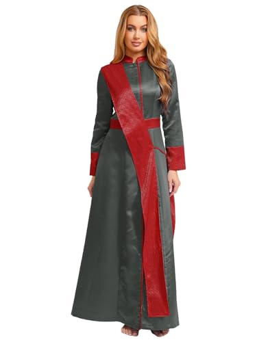 Aislor Damen Priester Robe Langarm Pastor Römisch Katholische Kostüm Minister Kostüme Halloween Cosplay Kirche Karnevalskostüm Grau S Aislor Damen Priester Robe Langarm Pastor Römisch Katholische Kostüm Minister Kostüme Halloween Cosplay Kirche Karnevalskostüm Grau S von Aislor