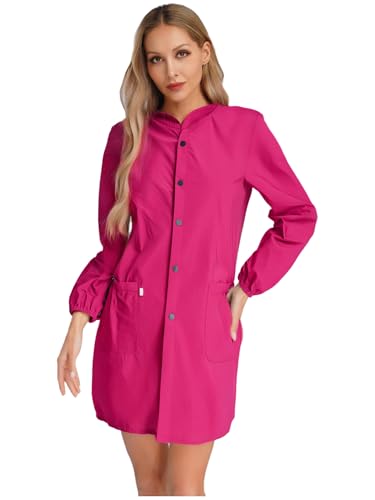 Aislor Damen Waterproof Lightweight Schürze mit Hooded Jacke Apron Coverall Kochen Malen Karneval Kostüm Clubwear Hot Pink 3XL Aislor Damen Waterproof Lightweight Schürze mit Hooded Jacke Apron Coverall Kochen Malen Karneval Kostüm Clubwear Hot Pink 3XL von Aislor