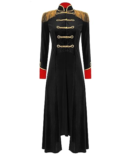 Aislor Damen Zirkusdirektor Kostüm Frack Jacke Frauen Langarm Show Mantel Samt Cardigan Smoking Karneval Uniform Mottoparty Clubwear Y Schwarz M Aislor Damen Zirkusdirektor Kostüm Frack Jacke Frauen Langarm Show Mantel Samt Cardigan Smoking Karneval Uniform Mottoparty Clubwear Y Schwarz M von Aislor