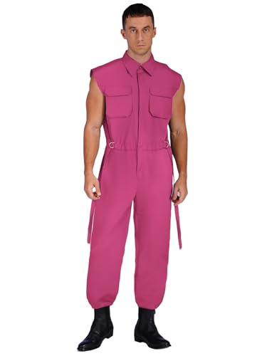 Aislor Herren Arbeitsoverall Ärmellos Arbeitsanzug Verstellbarem Bund Overall für Handwerker Maurer Bauarbeiter Fasching Kostüm Halloween Hot Pink L Aislor Herren Arbeitsoverall Ärmellos Arbeitsanzug Verstellbarem Bund Overall für Handwerker Maurer Bauarbeiter Fasching Kostüm Halloween Hot Pink L von Aislor