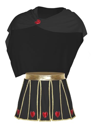Aislor Herren Cupid Kostüm Halloween Cosplay Kurze Umhang Mit Faltenrock Liebesbote Kostüm Faschingkostüm Rave Outfit Mottopartys von Aislor