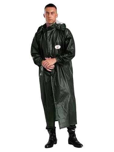 Aislor Herren Erwachsene Regenmantel mit Kapuze Wasserdicht Winddicht Regenbekleidung Regencape Regenjacke Wasserdicht für Wandern Radfahren Armeegrün XXL Aislor Herren Erwachsene Regenmantel mit Kapuze Wasserdicht Winddicht Regenbekleidung Regencape Regenjacke Wasserdicht für Wandern Radfahren Armeegrün XXL von Aislor