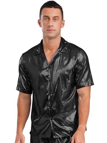 Aislor Herren Glitzer T-shirt 1920er Jahre Disco Kostüm Kurzarm Top Sommer Oberteile Rave Party Clubwear Faschingskostüm Nachtclubs Schwarz XXL Aislor Herren Glitzer T-shirt 1920er Jahre Disco Kostüm Kurzarm Top Sommer Oberteile Rave Party Clubwear Faschingskostüm Nachtclubs Schwarz XXL von Aislor