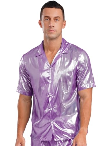 Aislor Herren Glitzer T-shirt 1920er Jahre Disco Kostüm Kurzarm Top Sommer Oberteile Rave Party Clubwear Faschingskostüm Nachtclubs Violett L Aislor Herren Glitzer T-shirt 1920er Jahre Disco Kostüm Kurzarm Top Sommer Oberteile Rave Party Clubwear Faschingskostüm Nachtclubs Violett L von Aislor