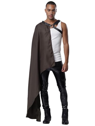 Aislor Herren Lange Umhang Halloween Renaissance Kostüm Retro Muster Schal Cape Krieger Samurai Cosplay Halloween Rave Outfit Karnevalskostüm Braun Einheitsgröße Aislor Herren Lange Umhang Halloween Renaissance Kostüm Retro Muster Schal Cape Krieger Samurai Cosplay Halloween Rave Outfit Karnevalskostüm Braun Einheitsgröße von Aislor