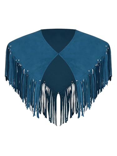 Aislor Herren Wildleder Shrug Fransen Schulterjacke Armor Western Cowboy Kostüm Hippie Kleidung Halloween Cosplay Festival Outfit Fasching Kostüm Blau M Aislor Herren Wildleder Shrug Fransen Schulterjacke Armor Western Cowboy Kostüm Hippie Kleidung Halloween Cosplay Festival Outfit Fasching Kostüm Blau M von Aislor