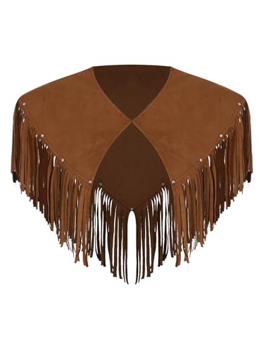 Aislor Herren Wildleder Shrug Fransen Schulterjacke Armor Western Cowboy Kostüm Hippie Kleidung Halloween Cosplay Festival Outfit Fasching Kostüm Dunkelbraun M Aislor Herren Wildleder Shrug Fransen Schulterjacke Armor Western Cowboy Kostüm Hippie Kleidung Halloween Cosplay Festival Outfit Fasching Kostüm Dunkelbraun M von Aislor