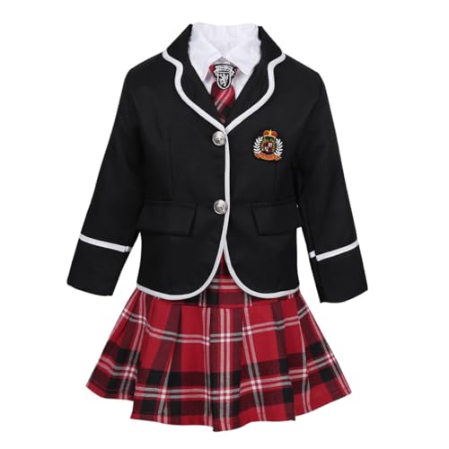 Aislor Mädchen Schulmädchen Kostüm JK Schuluniform Hemd + Krawatte + Rock + Blazer 4Tlg Japan Anime Schule Cosplay Outfits Faschingskostüme Mottoparty Schwarz 152-164 Aislor Mädchen Schulmädchen Kostüm JK Schuluniform Hemd + Krawatte + Rock + Blazer 4Tlg Japan Anime Schule Cosplay Outfits Faschingskostüme Mottoparty Schwarz 152-164 von Aislor