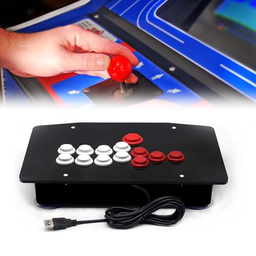 Arcade Fight Stick, Leverless Controller Arcade Fight Stick mit 5 Richtungstasten und 8 Großen Funktionstasten mit USB 2.0-Anschluss für PC-Emulator STEAM Game Center SWITCH Street Fighter 5 usw Arcade Fight Stick, Leverless Controller Arcade Fight Stick mit 5 Richtungstasten und 8 Großen Funktionstasten mit USB 2.0-Anschluss für PC-Emulator STEAM Game Center SWITCH Street Fighter 5 usw von Aisny