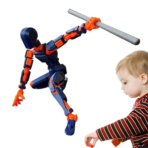 3D Gedruckte Actionfigur, Mehrgelenkige Bewegliche Roboter, 3D-Gedruckter Mannequin Toys, Dum-My Action Figuren Spielzeug für Heimdekoration Geschenke von Aisyrain