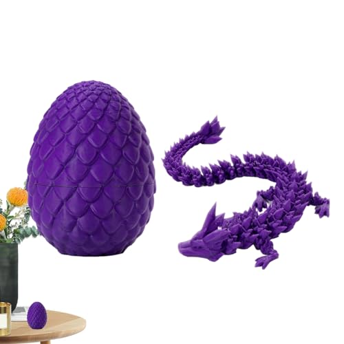 3D Gedrucktes Drachenei, Drachenei Zappelspielzeug, Geheimnisvolle Dracheneier mit Drachen im Inneren, Drachenspielzeug für Kinder, Jungen und Mädchen von Aisyrain