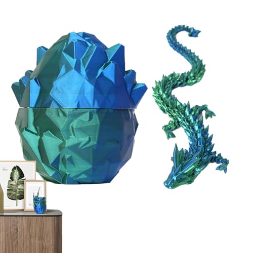 Aisyrain 3D Gedrucktes Drachenei, Artikulierende Drachenei, Realistische Beweglicher Drachen Figuren, Sensorisches Ei Spielzeug, Jahr des Drachen Kinderspielzeugs von Aisyrain
