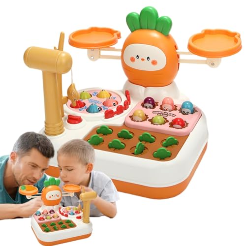 Aisyrain Karottenspielzeug für Kleinkinder, Karottenerntespielzeug - Montessori Whack Mole Balance Scale Spielzeug | Buntes, pädagogisches, multifunktionales Kleinkind-Memory-Spiel für Jungen, von Aisyrain