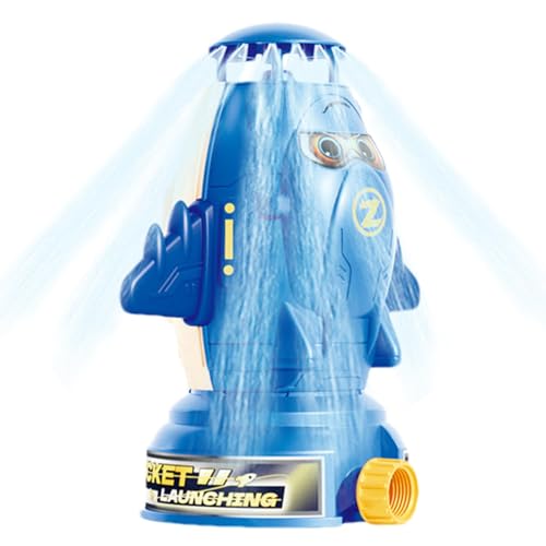 Aisyrain Raketensprinkler, Weltraumraketensprinkler | Niedliche Cartoon-Fliegende Sprinkler-Wasserrakete - Outdoor-Wasserspielzeug, Verstellbarer Wasserdruck-Spielzeugsprinkler für von Aisyrain