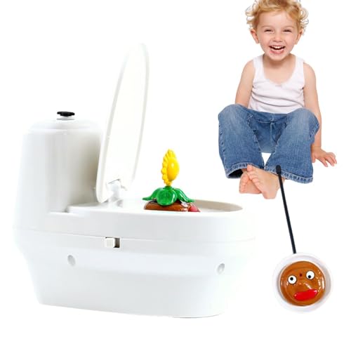 Aisyrain Toilettenspielzeug für Kinder, Squirt-Toilettenspielzeug,Lustiges Streichspielzeug | Trickspielzeug, ferngesteuertes Toilettenspielzeug, wiederaufladbarer Streich-Squirt-Schließhocker für von Aisyrain