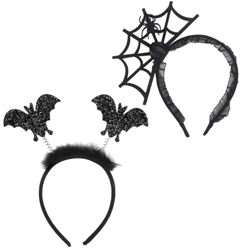 Aitsite 2 Stück Schwarz Fledermaus Haarreif, Halloween Haarreifen für Damen Herren Kinder, Erwachsene Bat headband Vampir Spinnen Stirnband für Halloween Kostüm Fasching Party Cosplay Aitsite 2 Stück Schwarz Fledermaus Haarreif, Halloween Haarreifen für Damen Herren Kinder, Erwachsene Bat headband Vampir Spinnen Stirnband für Halloween Kostüm Fasching Party Cosplay von Aitsite