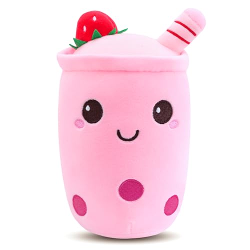 Aitsite Bubble Tea Kuscheltier, Squishy Plüschtier Mini Cute Klein Mädchen Kawaii Plush Süße Kuscheltiere Kissen Milk Tea Doll von Aitsite