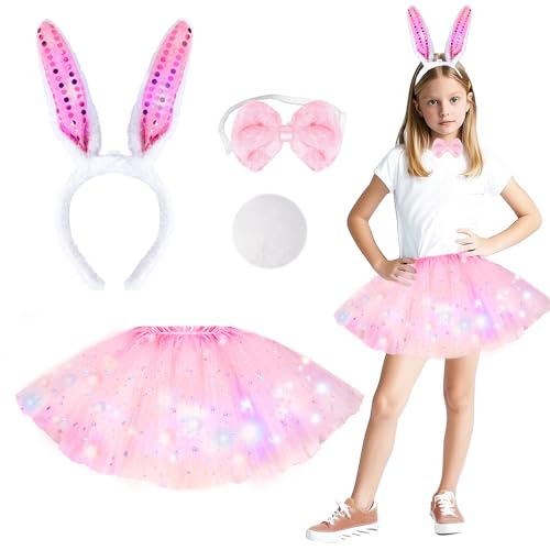 Aitsite tuzi Tierkostüm Kinder, Tüllrock mit Lichterkette Karneval, Tier Kostüm, Dschungel Kostüm Kinder, Mädchen Tüllrock Set, Mit Haarbänder Nase Schleifen Schwanz, Karneval Faschingskostüme Kinder Aitsite tuzi Tierkostüm Kinder, Tüllrock mit Lichterkette Karneval, Tier Kostüm, Dschungel Kostüm Kinder, Mädchen Tüllrock Set, Mit Haarbänder Nase Schleifen Schwanz, Karneval Faschingskostüme Kinder von Aitsite