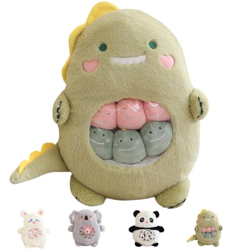 Aiuidun Niedliches Dinosaurier Plüschkissen,Abnehmbares Dinosaurier Plüschtier Snackkissen,Weiches Dino Plüschtier Wurfkissen Puppen Geschenke für Mädchen Jungen Aiuidun Niedliches Dinosaurier Plüschkissen,Abnehmbares Dinosaurier Plüschtier Snackkissen,Weiches Dino Plüschtier Wurfkissen Puppen Geschenke für Mädchen Jungen von Aiuidun