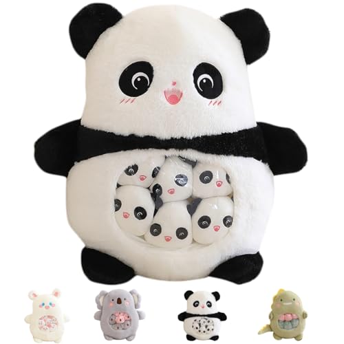 Cute Panda Plüsch Kissen Spielzeug, abnehmbare Panda Plüschtier Snack Kissen, weiche Panda Plüschie Tier werfen Kissen Puppen Geschenke für Mädchen Jungen von Aiuidun