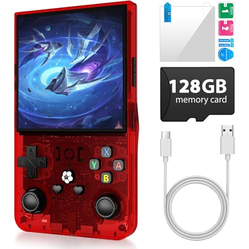 R36 Max Retro-Spielekonsole, tragbare Handheld-Konsole mit 4,0-Zoll-Bildschirm, Linux-System, 128 GB TF-Karte, unterstützt 30+ Emulatoren, 4000 mAh wiederaufladbarer tragbarer Taschen-Arcade R36 Max Retro-Spielekonsole, tragbare Handheld-Konsole mit 4,0-Zoll-Bildschirm, Linux-System, 128 GB TF-Karte, unterstützt 30+ Emulatoren, 4000 mAh wiederaufladbarer tragbarer Taschen-Arcade von Aiworthy