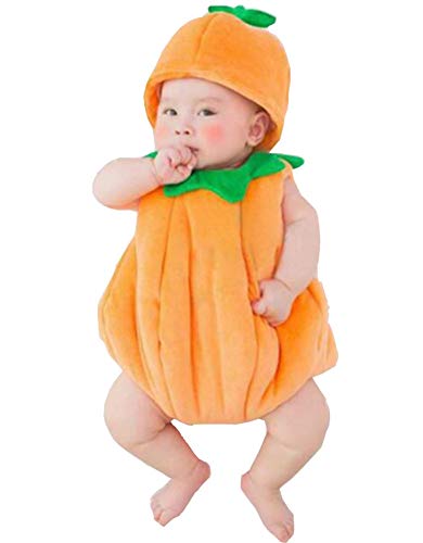 Aiyomimo Neugeborenes Baby Fotografie Requisiten Junge Mädchen Kostüm Outfits Nette Hut Hosen/Halloween Kürbis Kostüm, Einheitsgröße, Gelb von Aiyomimo