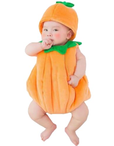 Aiyomimo Neugeborenes Baby Halloween Kürbis Kostüm Fotografie Requisiten Junge Mädchen Kostüm Outfits Niedlich Hut Hose von Aiyomimo