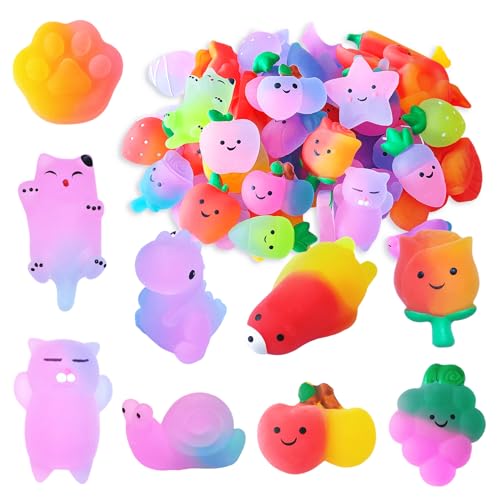 30 Stück (zufällige Lieferung) Mochi Squishy der Farbverlaufsreihen,sensorische Squishy Spielzeug,Kinder Geburtstagsgeschenk, Party Gefälligkeiten, Klassenzimmer Prämien, Goody Bag Stuffers von Aiyouwei