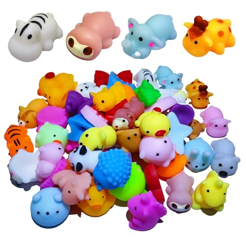 50 Stück (zufällige Lieferung) Mochi Squishy,sensorische Squishy Spielzeug,Kinder Geburtstagsgeschenk, Party Gefälligkeiten, Klassenzimmer Prämien, Goody Bag Stuffers von Aiyouwei