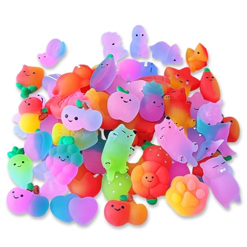 50 Stück (zufällige Lieferung) Mochi Squishy der Farbverlaufsreihen,sensorische Squishy Spielzeug,Kinder Geburtstagsgeschenk, Party Gefälligkeiten, Klassenzimmer Prämien, Goody Bag Stuffers von Aiyouwei