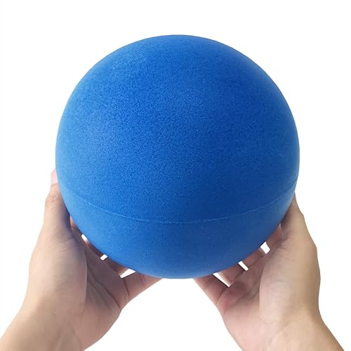 Aiyouwei 18 cm weicher, geräuschloser Schaumstoffball, Schwammball, Indoor-Aktivitätsball, Kickball, Dodgeball, Spielplatzball(blau) von Aiyouwei