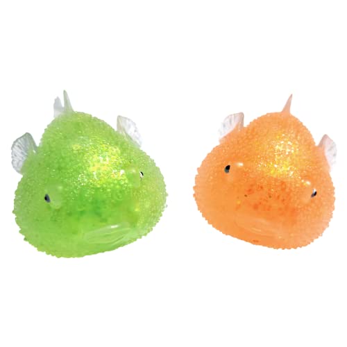 Aiyouwei 2pcs Emulation Puffer Fish Stress Ball Fidget Toy Sensory Squishy Ball, Kids Party Favors Geschenke von Aiyouwei
