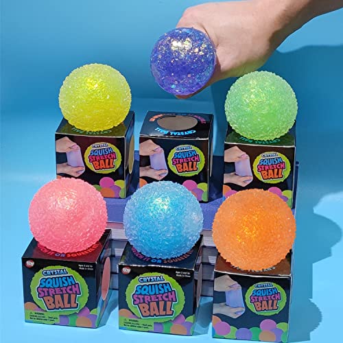 Aiyouwei 6 Glitzer Stress Ball Fidget Toy Sensory Squishy Ball, Kids Party Favors Geschenke von Aiyouwei