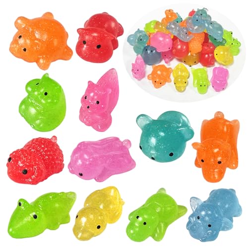 Aiyouwei 36 Stück Glitzer Mochi Squishy Spielzeug Antistress Tiere Squishy Kinder Party Gefälligkeiten,Party Favor Spielzeug,Klassenzimmer Prämien, Goody Bag Stuffers, Geburtstagsgeschenk von Aiyouwei