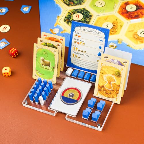 Acryl-Spielstück-Halter, Teile-Organizer, Ressourcen-Kartenhalter, kompatibel mit Catan-Siedler-Brettspiel Acryl-Spielstück-Halter, Teile-Organizer, Ressourcen-Kartenhalter, kompatibel mit Catan-Siedler-Brettspiel von Aizesuro