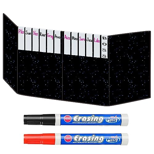 Weiße Acryl Löschbare Bildschirm Top Initiative Tracker 12PCS für DND, Andere Tabletop RPG Spiel Zubehör Weiße Acryl Löschbare Bildschirm Top Initiative Tracker 12PCS für DND, Andere Tabletop RPG Spiel Zubehör von Aizesuro