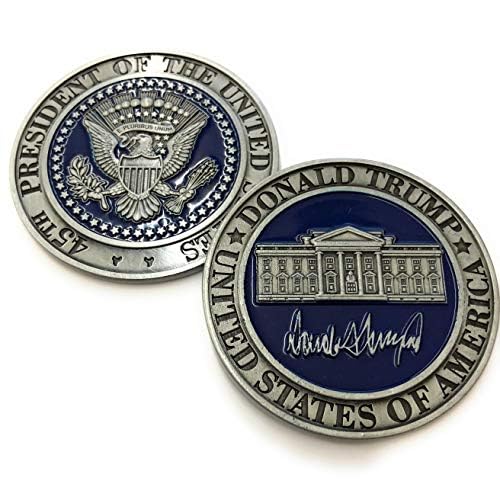 Aizics Mint Präsident Donald Trump Challenge Präsident Trump 2017 Einweihungsmünzen, versilbert, 45 mm x 2,5 mm von Aizics Mint